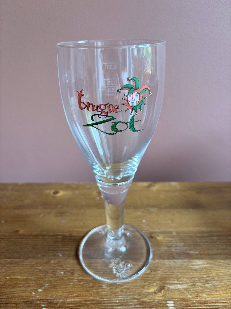 Brugse Zot bierglas Brugge Speciaalbier glas, Ophalen of Verzenden, Gebruikt, Glas of Glazen, Overige merken