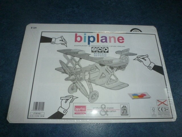 NIEUW biplane MODEL TWEEDEKKER VLIEGTUIG 46 X 44 X 24 cm, Ophalen of Verzenden, Nieuw, Jongen of Meisje