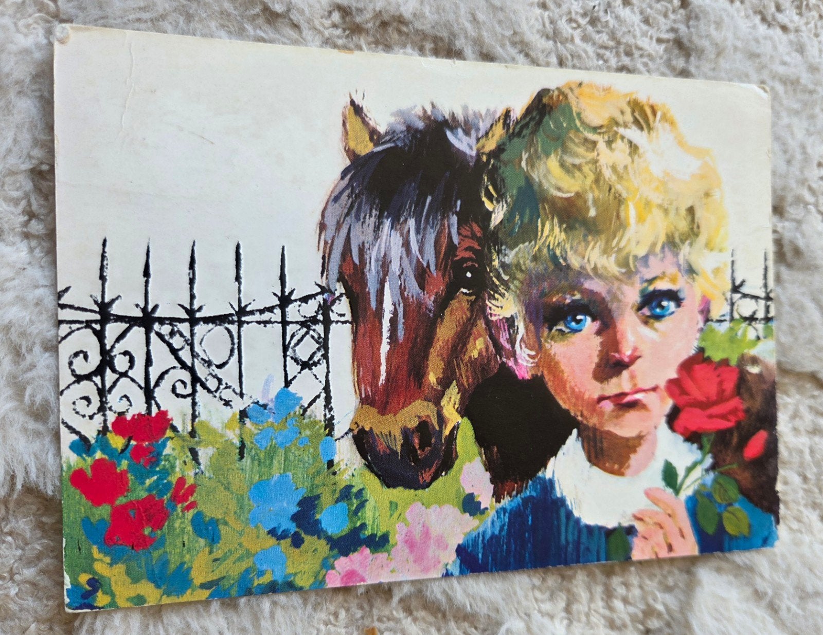 Jongen met paard, Verzenden, 1960 tot 1980, Gelopen, Kinderen
