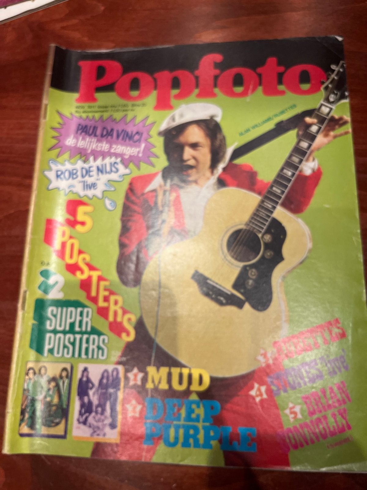Jagger Popfoto Magazine met Paul da Vinci, Rob de Nijs, Mud, Ophalen of Verzenden, Gelezen, Muziek, Film of Tv