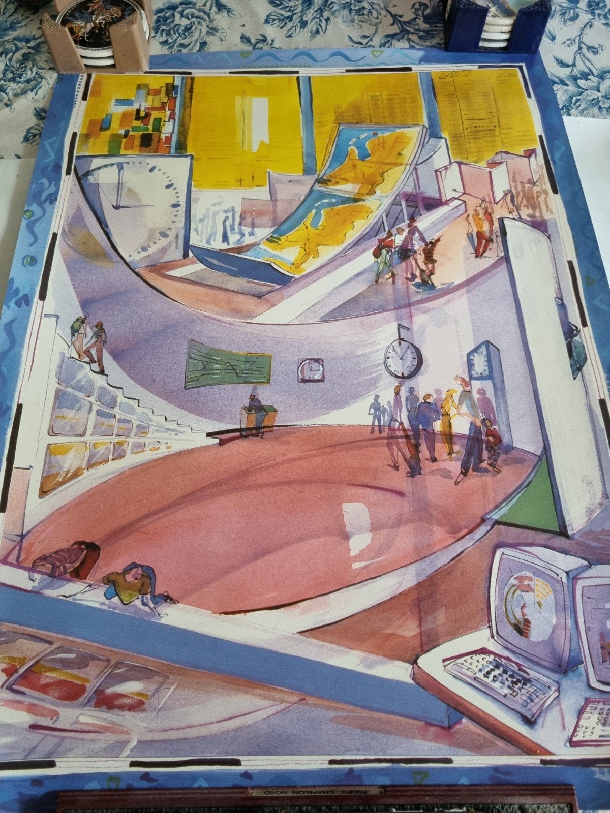 Nederlandse Spoorwegen: Moderne Poster (2), Ophalen of Verzenden, Nieuw, Trein, Kaart of Prent