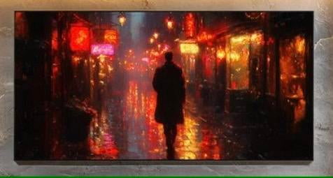 Kunstwerk NEON NIGHT WANDERER XXL, Ophalen of Verzenden