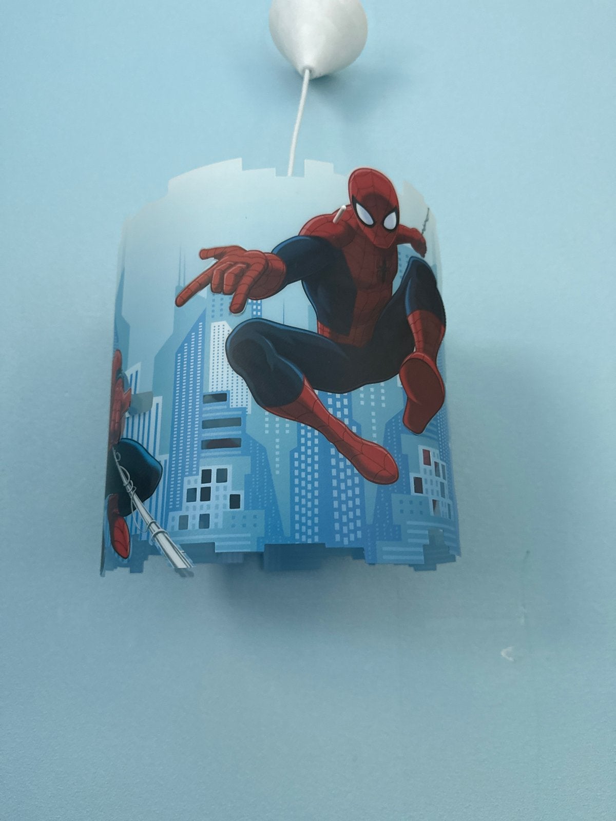 Spiderman Slaapkamer Lamp - Plafondlamp Kinderkamer, Ophalen of Verzenden, Gebruikt, Kunststof, E27 (groot)