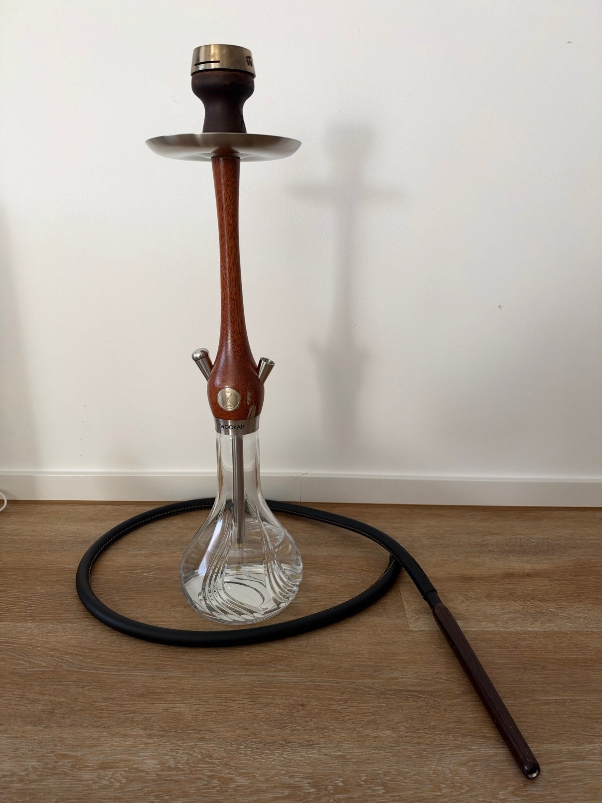 Wookah Shisha origineel met leren slang, Ophalen of Verzenden, Zo goed als nieuw, (Water)pijp