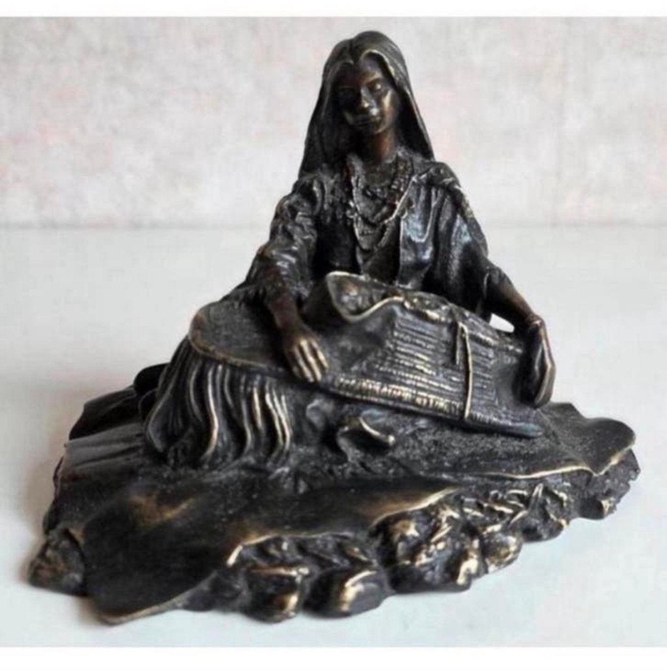Franz iffland 1862-1935 sculptuur Moeder met Kind - Brons, Ophalen of Verzenden, Brons, Beeld, Vrouw
