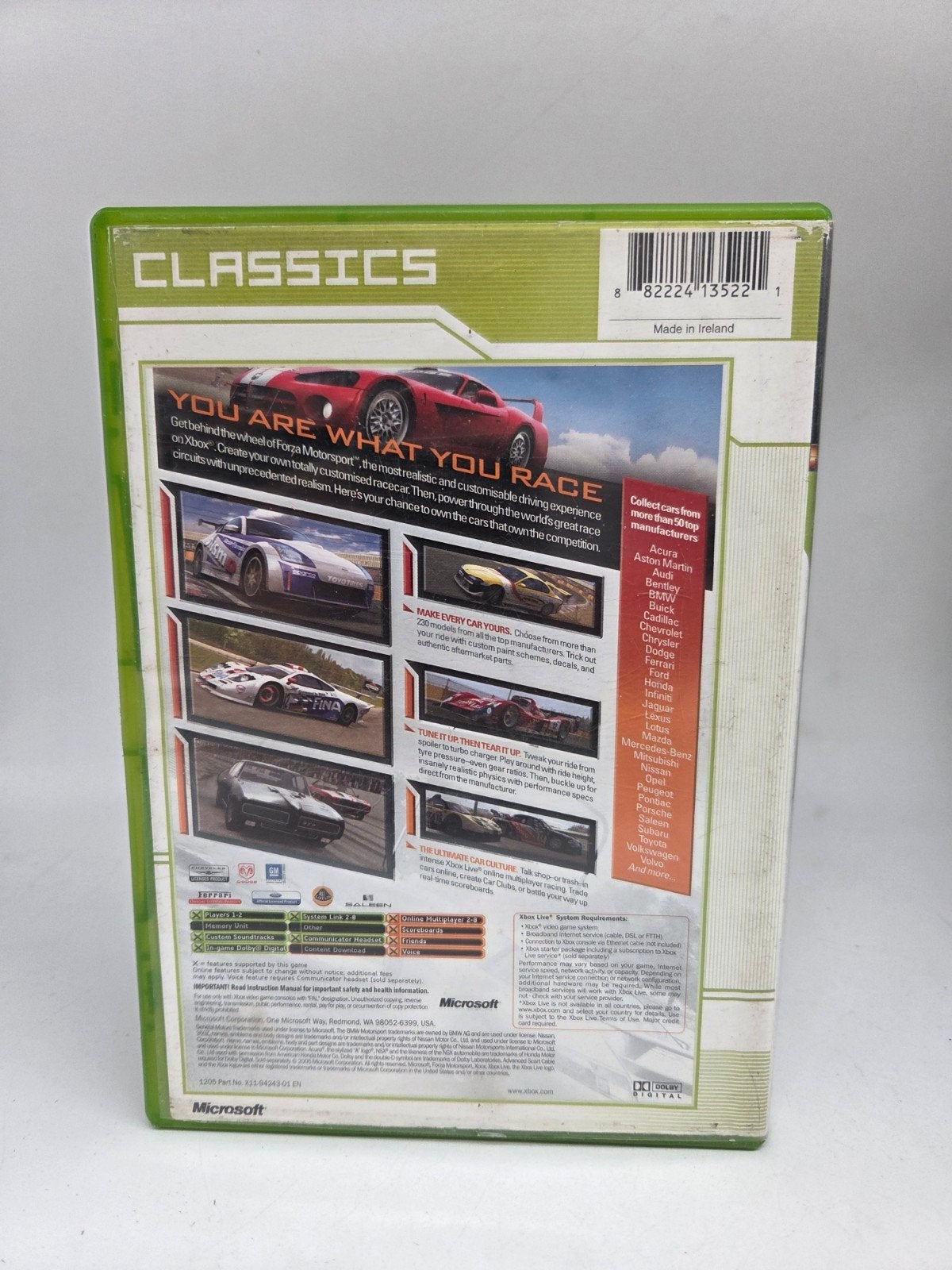 Forza Motorsport - Xbox Classics (Originele Xbox), Online, Gebruikt, 1 speler, Racen en Vliegen
