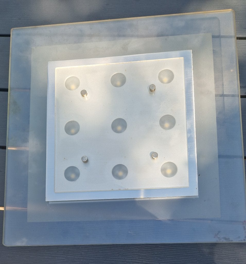 plafondlamp led, Huis en Inrichting, Lampen | Plafondlampen, Ophalen, Zo goed als nieuw, Glas