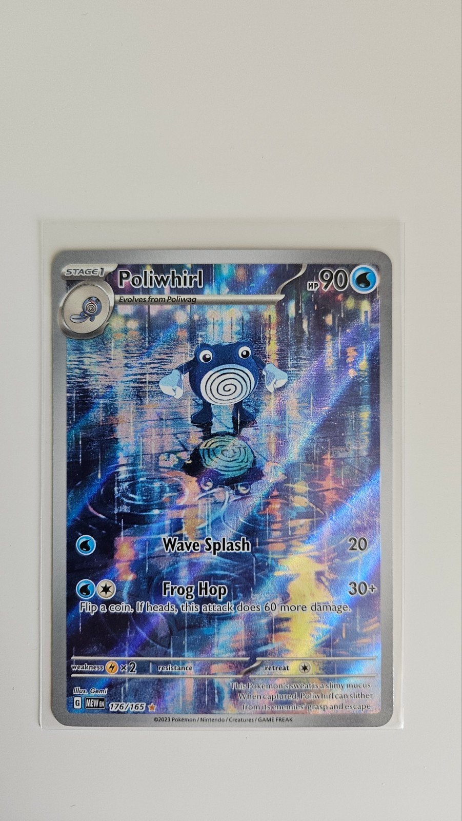 Pokémon 151 Poliwhirl illustration 176/165 - Near Mint, Ophalen of Verzenden, Nieuw