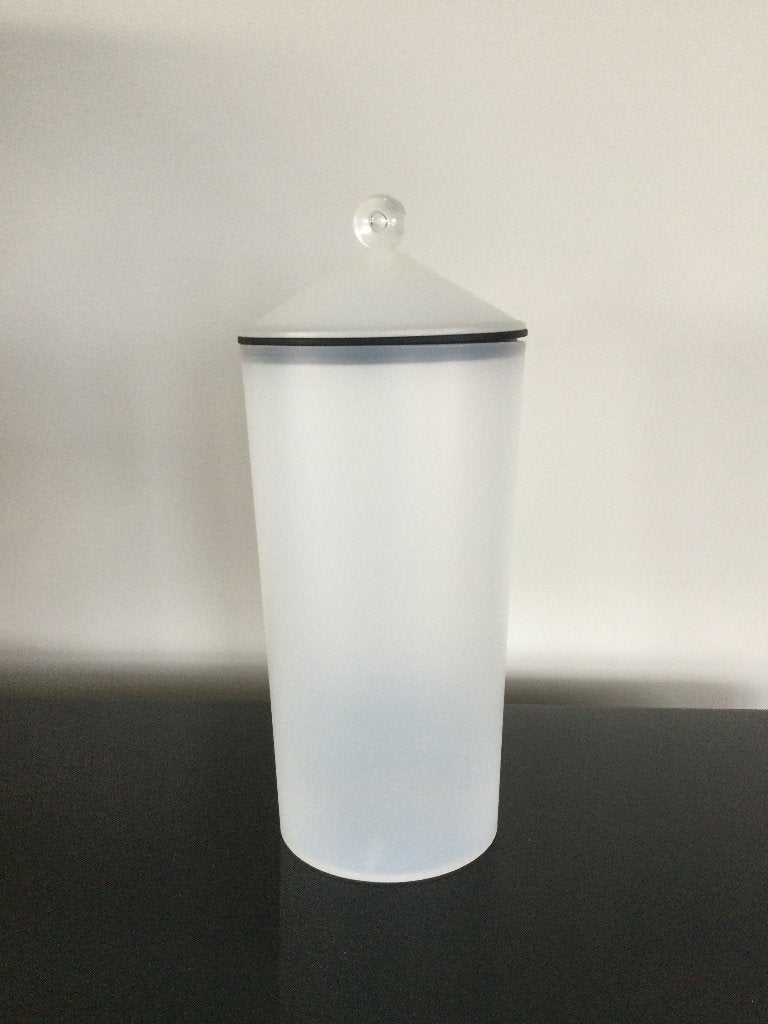 Vintage Mepal Rosti ‘Frosted’ transparant voorraadbus 23 cm, Ophalen of Verzenden, Huis en Inrichting
