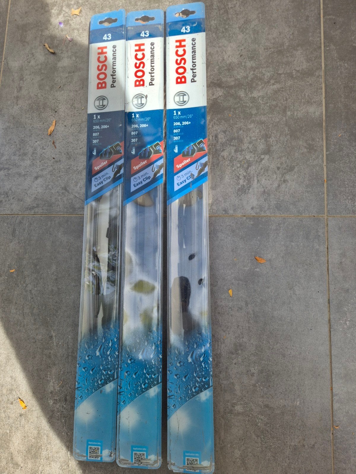 Bosch Performance ruitenwissers (3 stuks), Ophalen of Verzenden, Nieuw, Peugeot