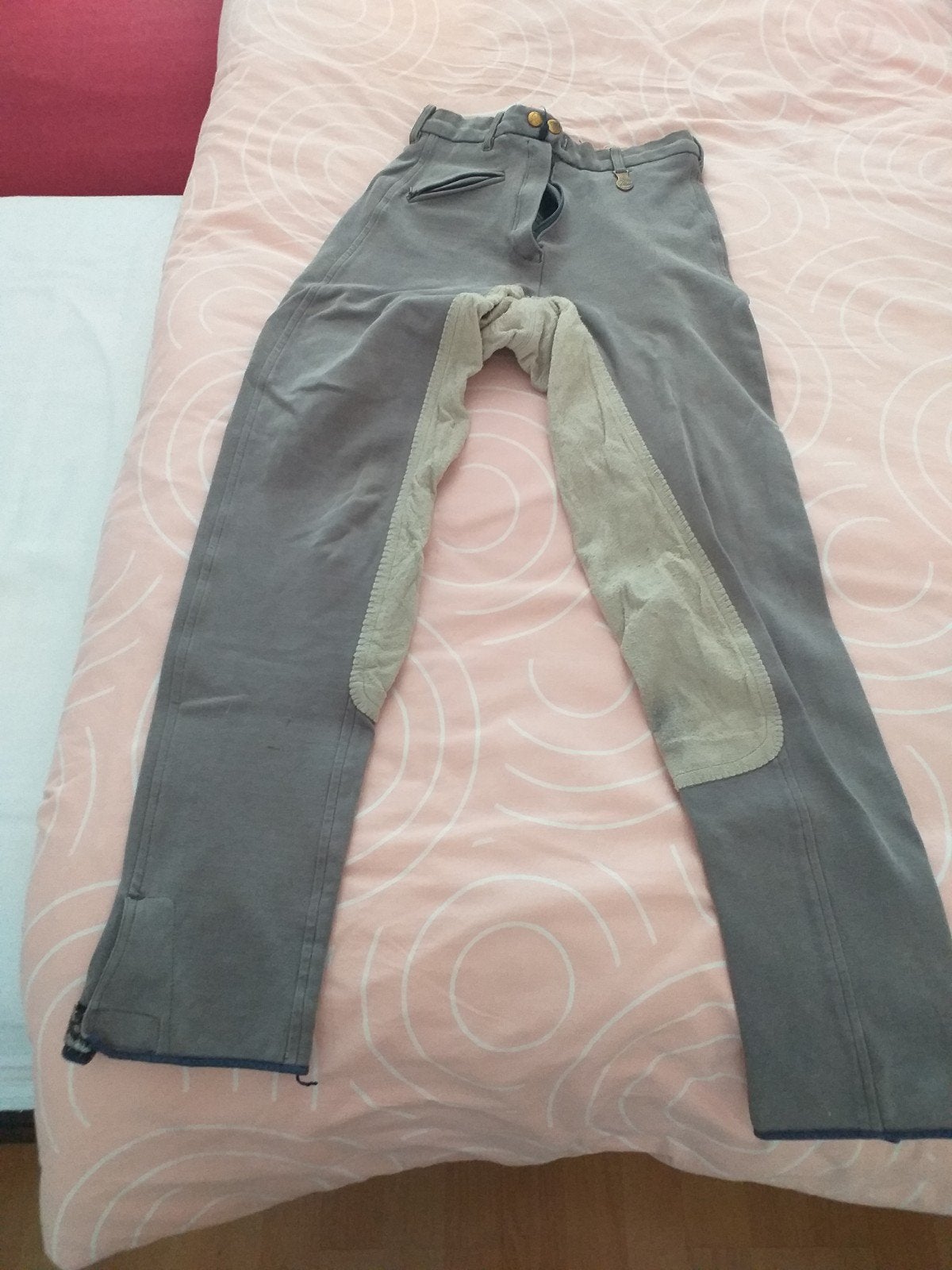 mooie grijze rijbroek met hoge taille maat 40, Dieren en Toebehoren, Paardrijkleding, Ophalen, Zo goed als nieuw, Dressuur, Onderkleding