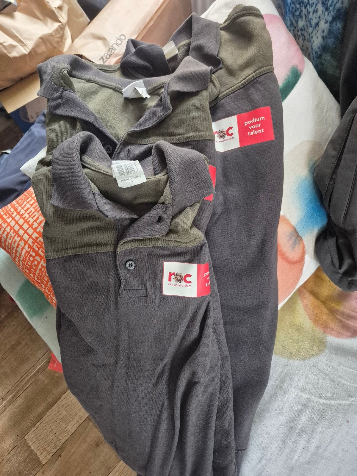 Gratis Veva herenkleding mt S ROC Amsterdam, Ophalen of Verzenden, Grijs, Gedragen, Tricorp