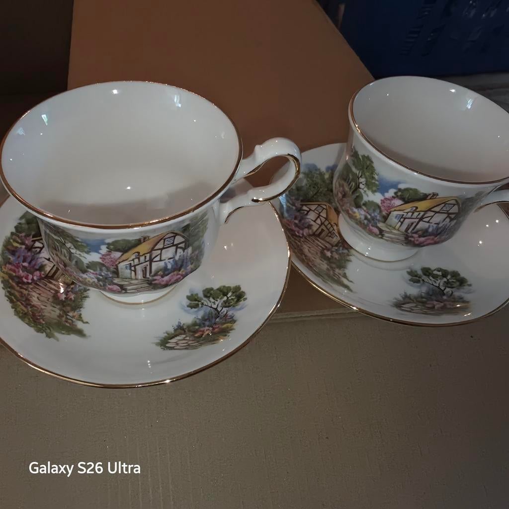 Vintage Crown trent kop & schotels  voor thee & koffie stuks, Ophalen of Verzenden