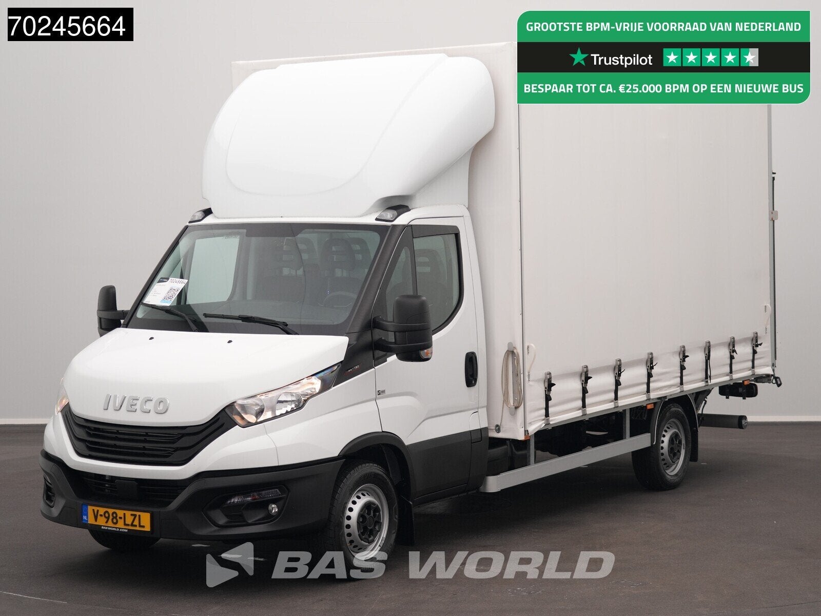 Iveco Daily 35S18 BPM VRIJ! 3.0L Laadklep 180PK Schuifzeilen, Auto's, Bestelauto's, Stof, Euro 6, 4 cilinders, Iveco