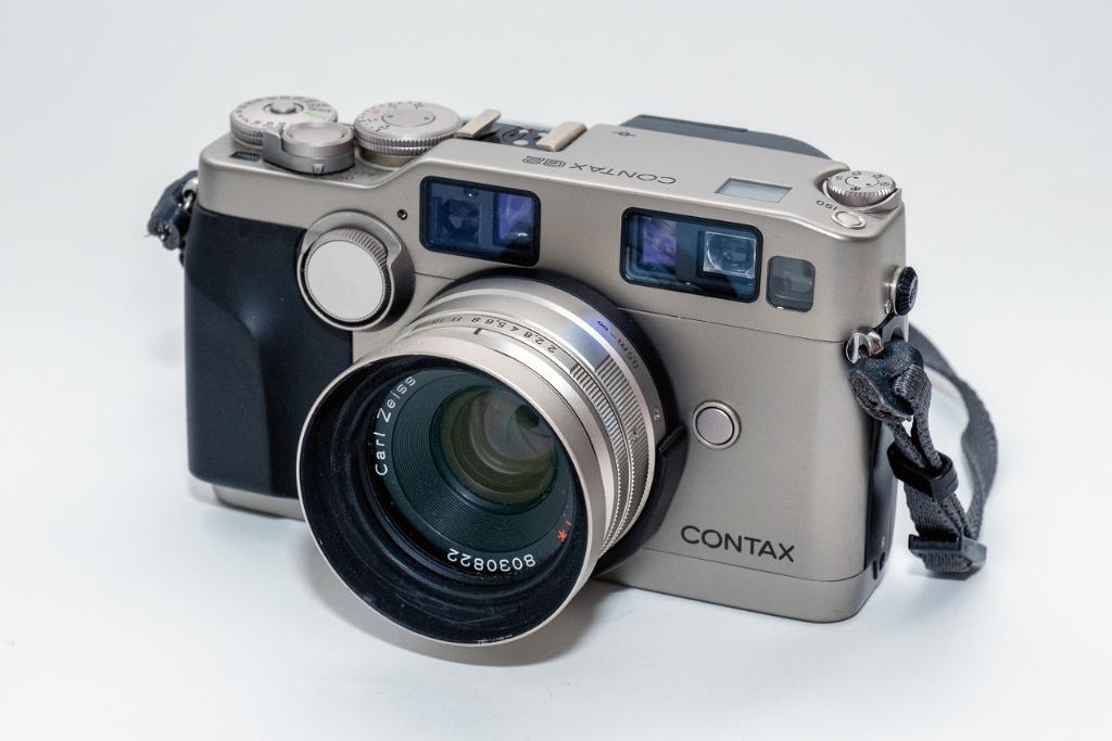 Contax G2 + vier objectieven, Audio, Tv en Foto, Fotocamera's Analoog, Ophalen of Verzenden, Zo goed als nieuw, Compact, Overige Merken