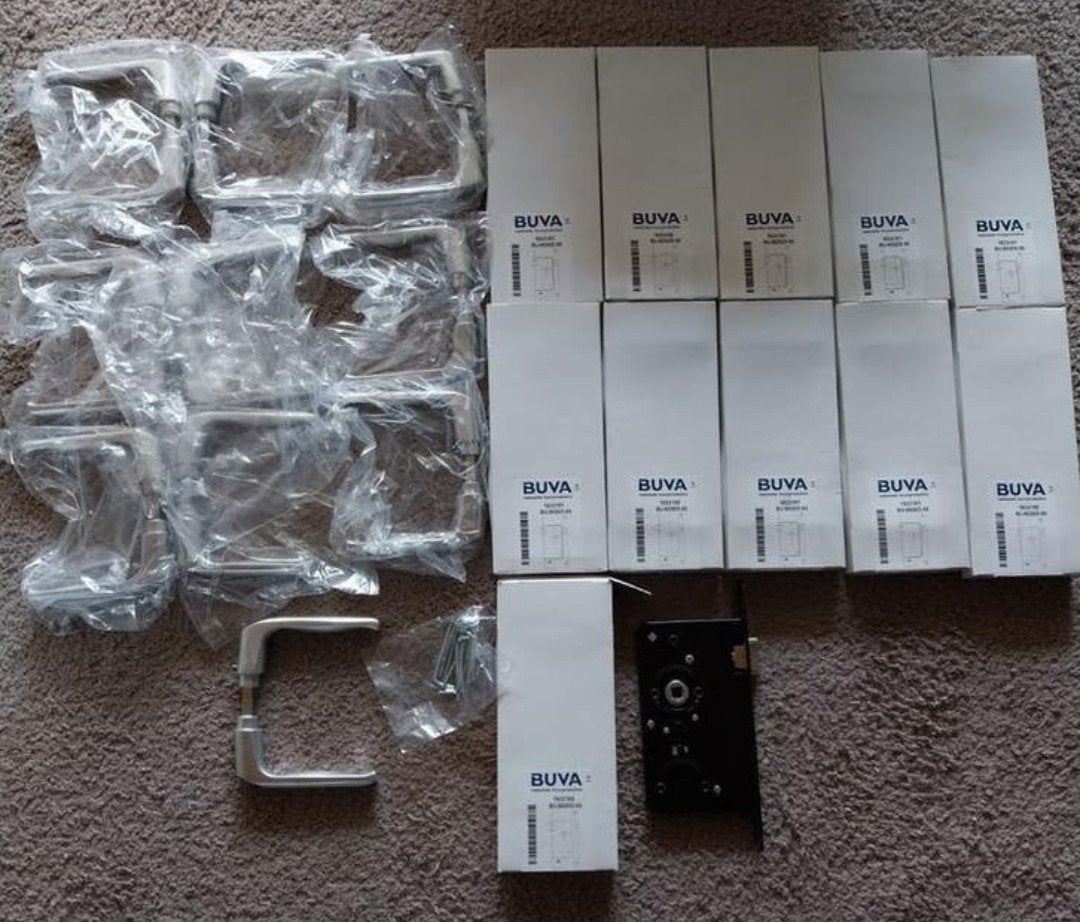 Sloten, Deurkrukken, loopslot, klinken, deurbeslag Buva, Ophalen of Verzenden, Nieuw, Rvs, Klink of Kruk