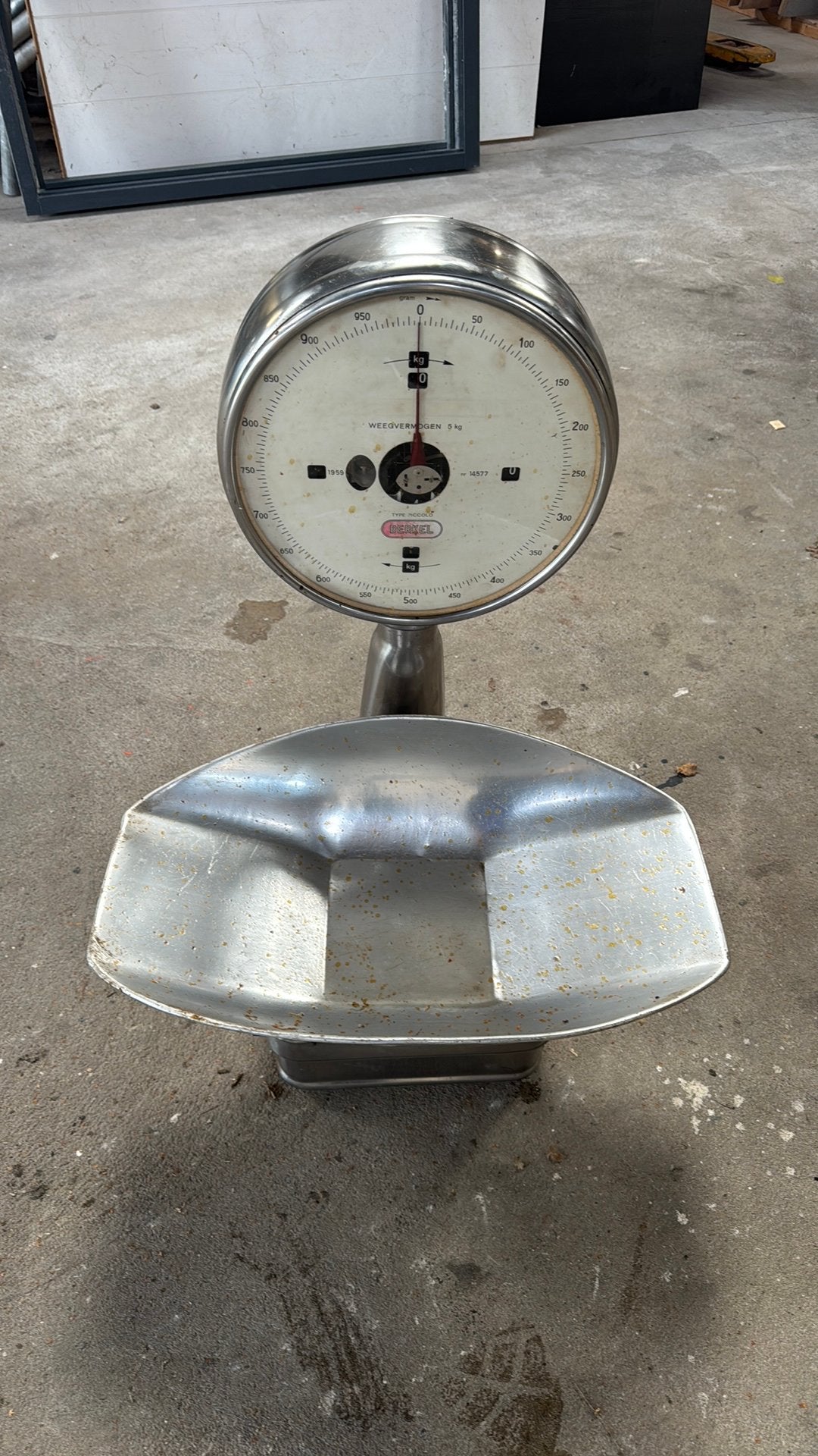 Oude Berkel weegschaal - Vintage weegschaal, Ophalen, Gebruikt, Overige typen, Minder dan 50 kg