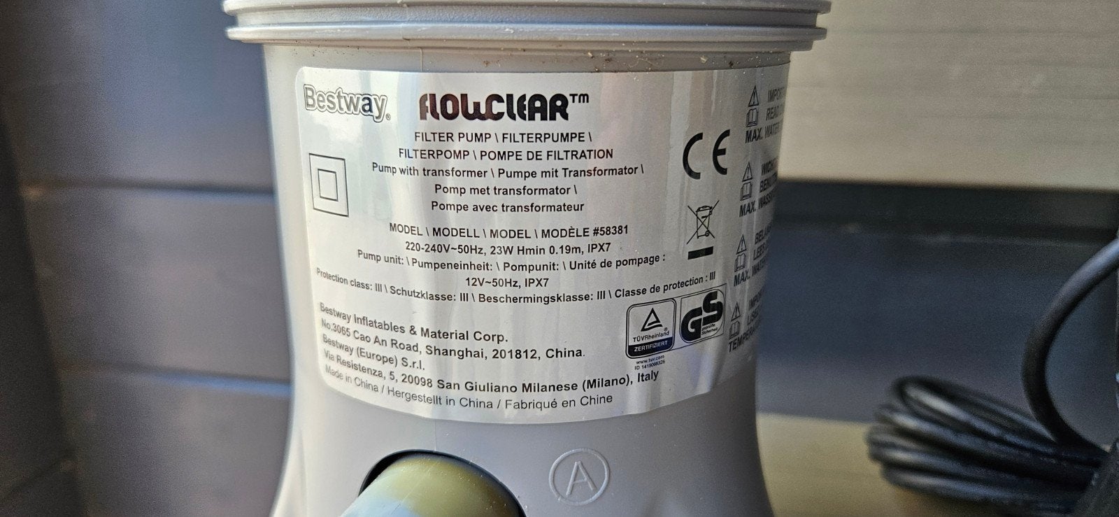 Bestway Flowclear filterpomp voor zwembad, Ophalen, Gebruikt, Zwembadpomp