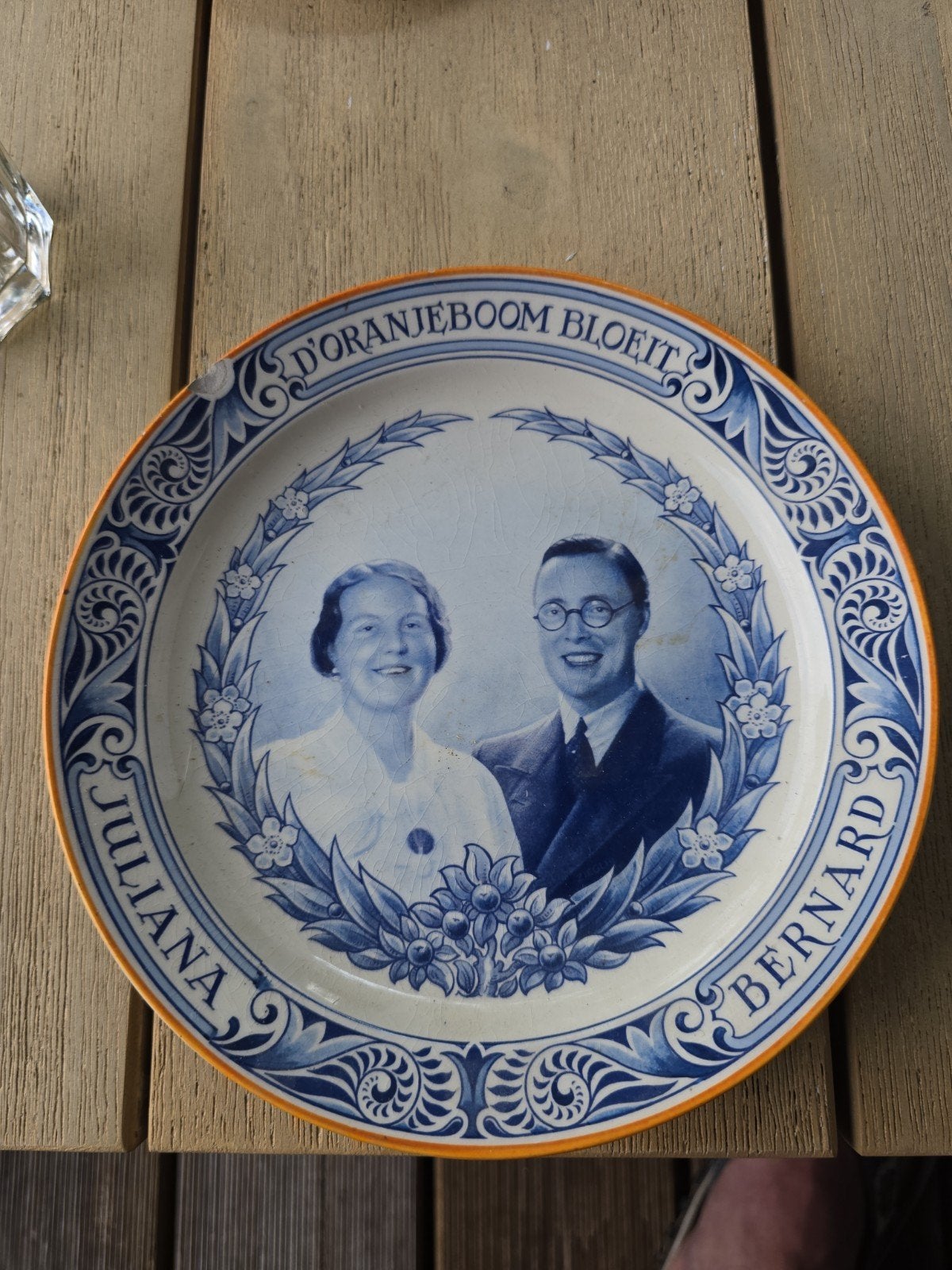 Mosa Maastricht Plateel wandbord Juliana & Bernhard, Ophalen of Verzenden, Gebruikt