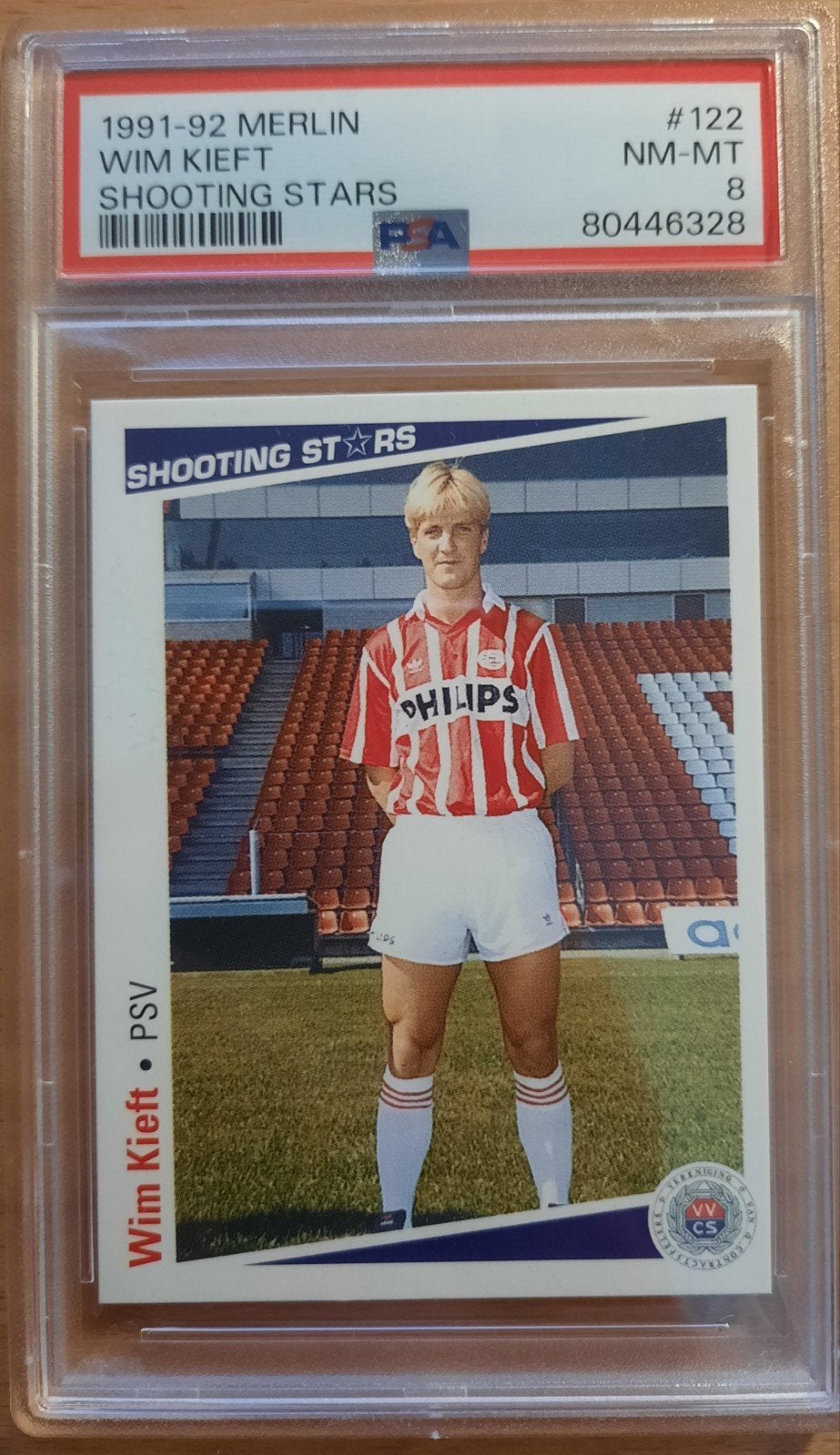 Wim Kieft PSA 8 Shooting Stars 1991-92 PSV, Ophalen of Verzenden, Zo goed als nieuw, PSV, Spelerskaart