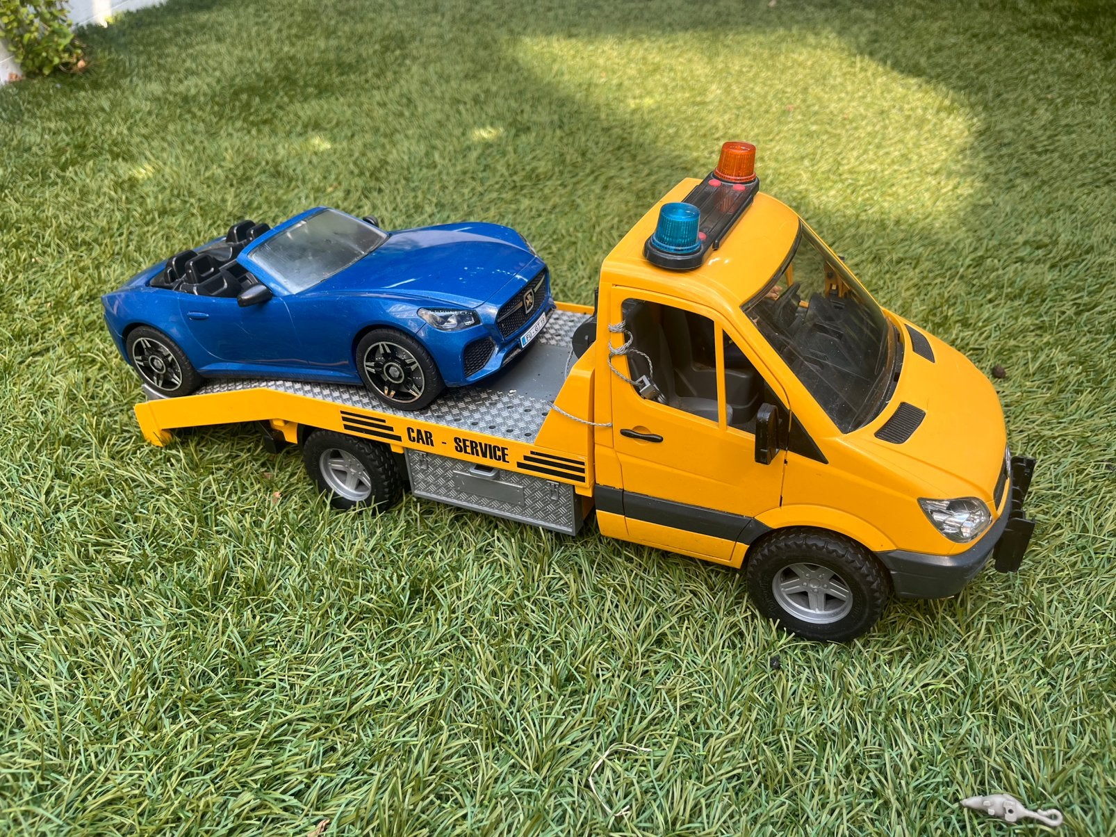 Bruder sleepwagen met cabio, Kinderen en Baby's, Speelgoed | Speelgoedvoertuigen, Ophalen of Verzenden, Gebruikt