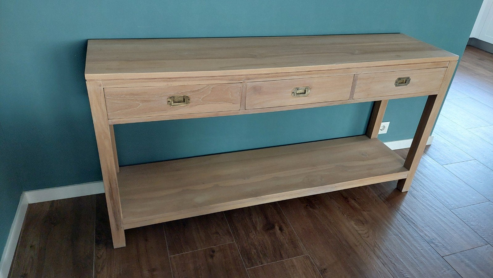 Sidetable, Ophalen, Gebruikt, Teakhout, 150 tot 200 cm
