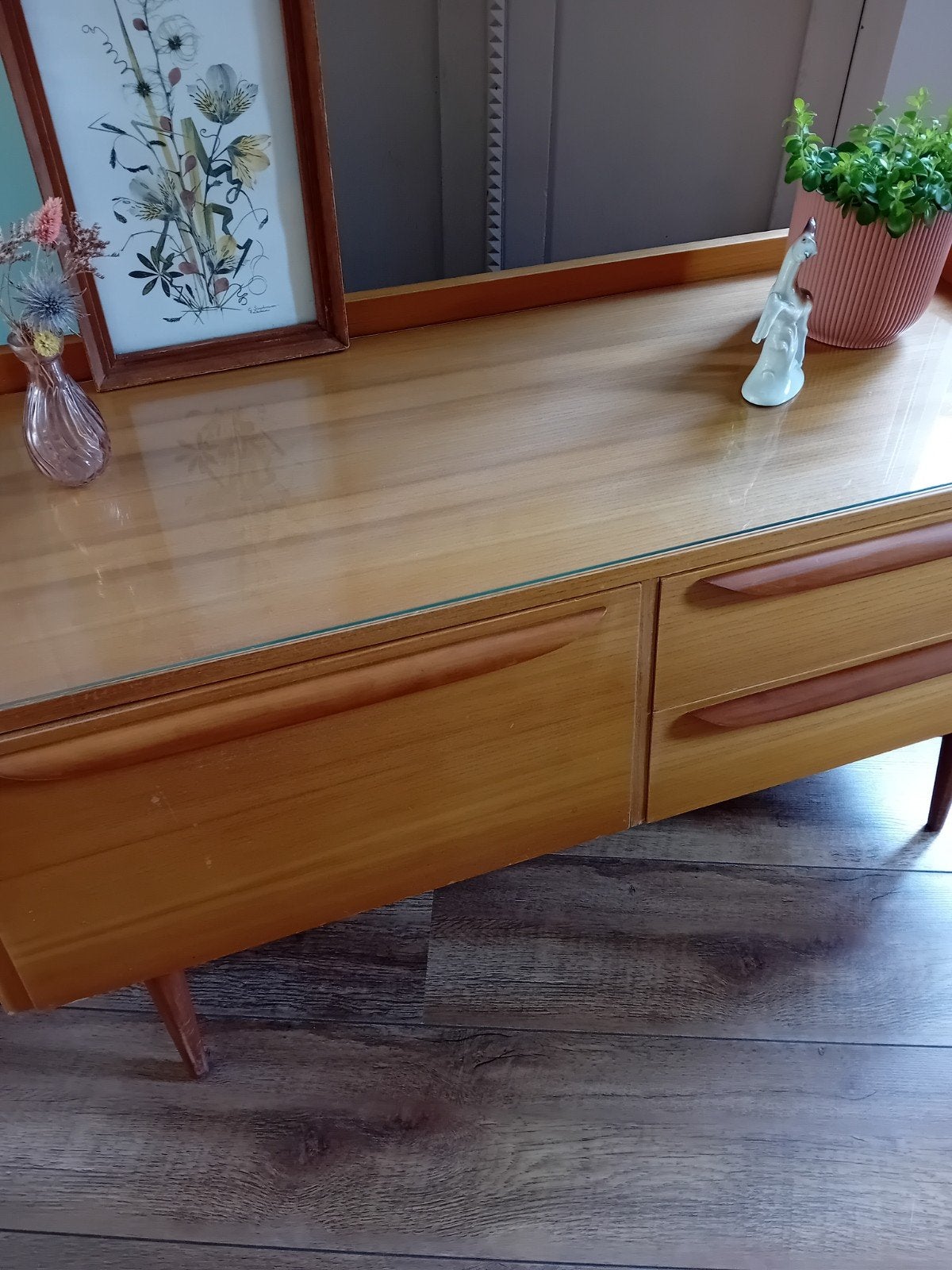 Prachtige vintage midcentury retro ladekast dressoir, Ophalen