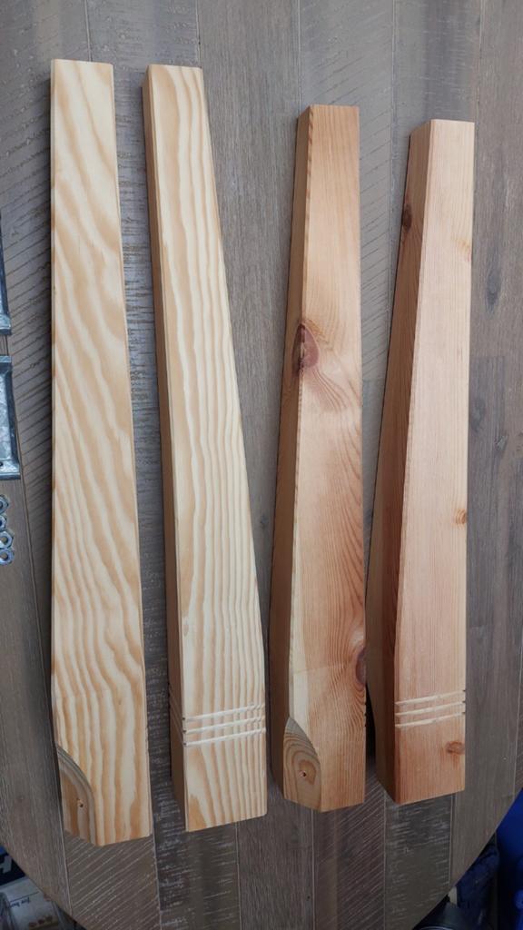 4 Nieuwe grenen tafelpoten 73cm lang incl. bevestigingsmat, Huis en Inrichting, Tafelonderdelen, Tafelpoot, 50 tot 100 cm, Nieuw