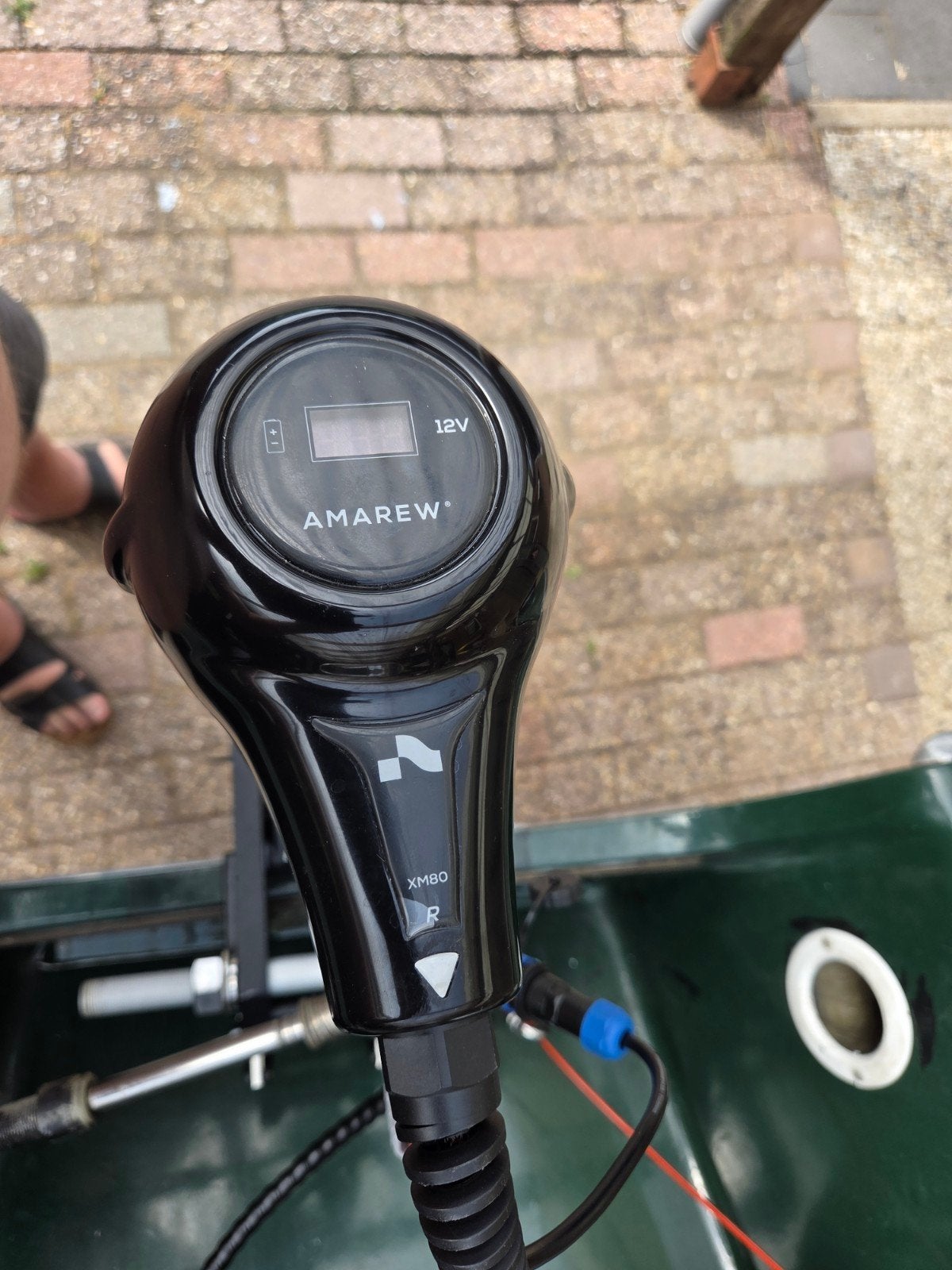 Amerew Elektrische Buitenboordmotor 0.7KW met LiFePO4 Accu, Ophalen