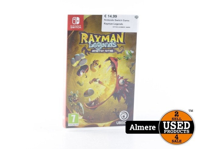 Nintendo Switch Game: Rayman Legends, Nintendo, Zo goed als nieuw, Support@nintendo.com, 11-1 Hokotate-cho, Kamitoba, Minami-ku
Kyoto 601-8501
Japan