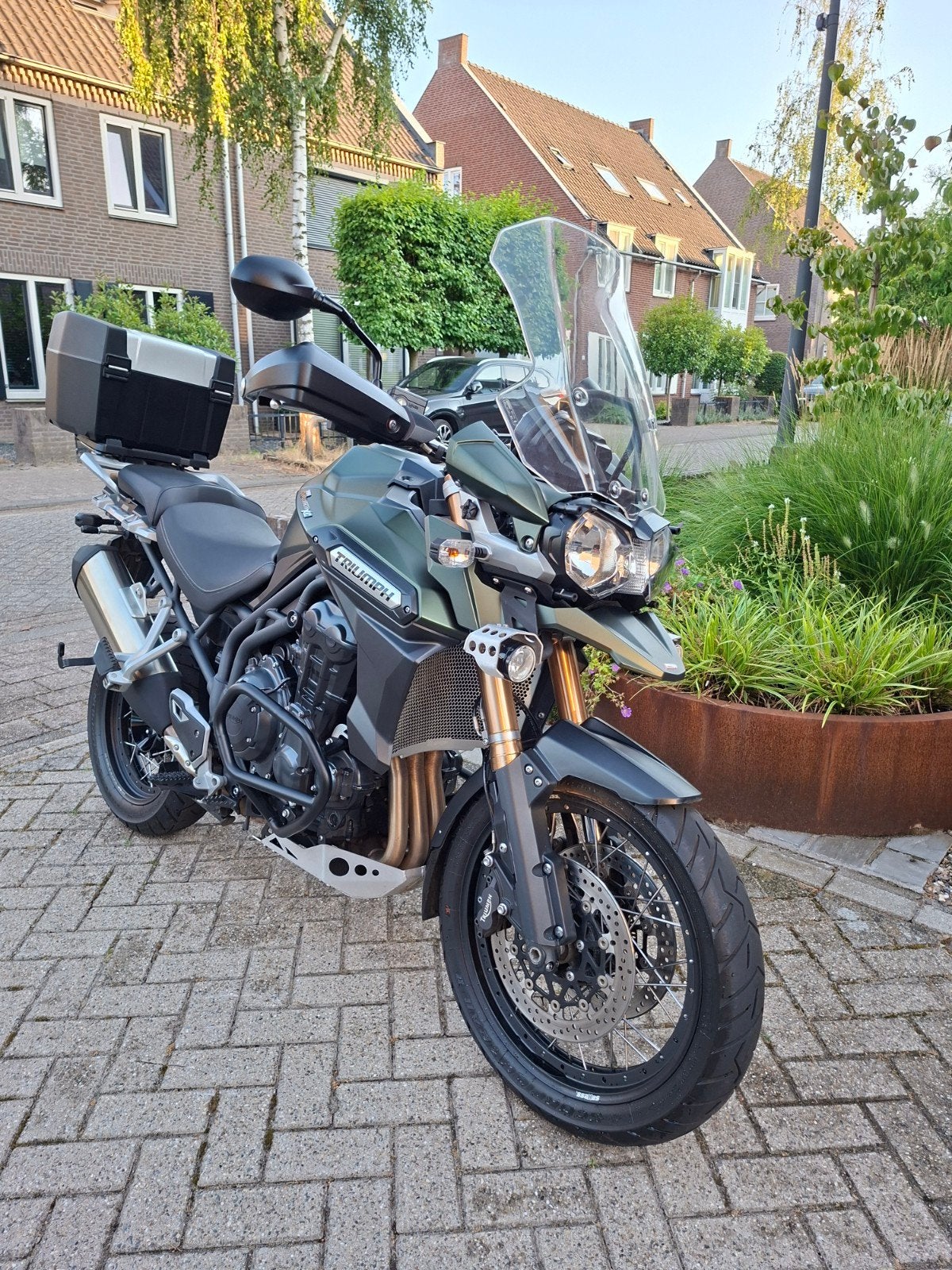 Triumph Tiger Explorer 1200 XC - Matt Khaki Green!, Zadelverwarming, Motorrijbewijs A, Gebruikt, 3 cilinders