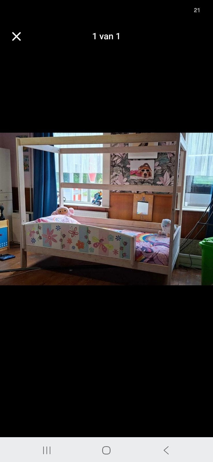 Lifetime hemelbed, Ophalen, Gebruikt, 90 cm, Eenpersoons