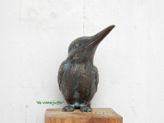 125* Bronzen ijsvogel (Boven €75 geen verzendkosten), Tuin en Terras, Tuinbeelden, Ophalen of Verzenden, Nieuw, Overige materialen