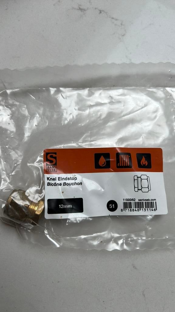 Knel eindstop 12mm, Overige materialen, Overige typen, Nieuw, Ophalen of Verzenden