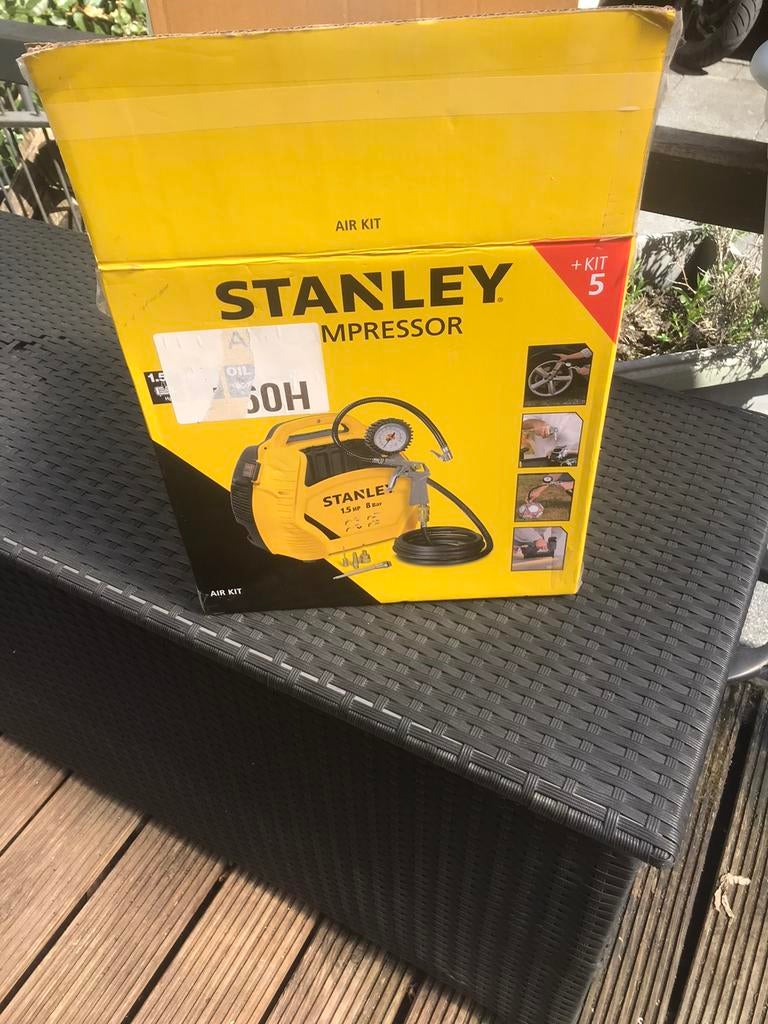 Compressor Stanley vandaag ophalen, Doe-het-zelf en Verbouw, Compressors, Ophalen, 6 tot 10 bar, Nieuw, Minder dan 200 liter/min