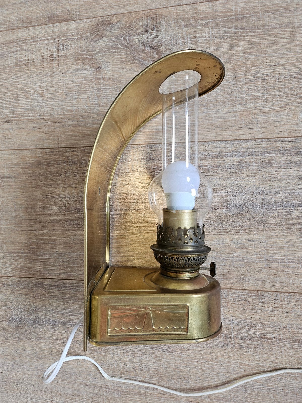 Wandlamp,  messing, Ophalen