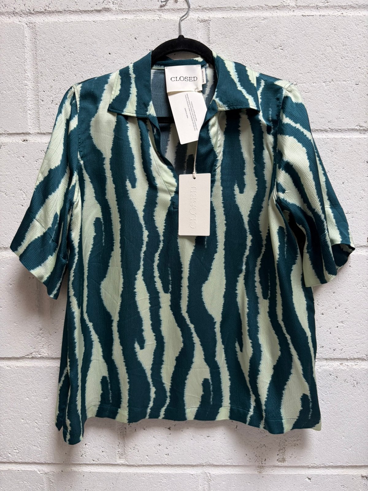 Closed blouse top S €250 oversized shirt, Ophalen of Verzenden, Zo goed als nieuw, Maat 36 (S)