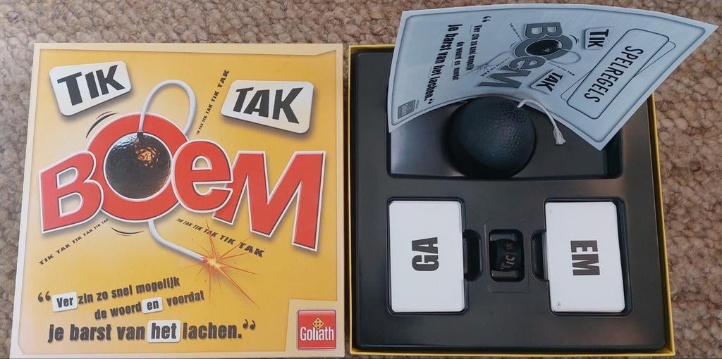 Tik Tak Boem! Spannend woordspel, Speelgoed vh Jaar!, Vijf spelers of meer, Ophalen of Verzenden, Zo goed als nieuw, Goliath