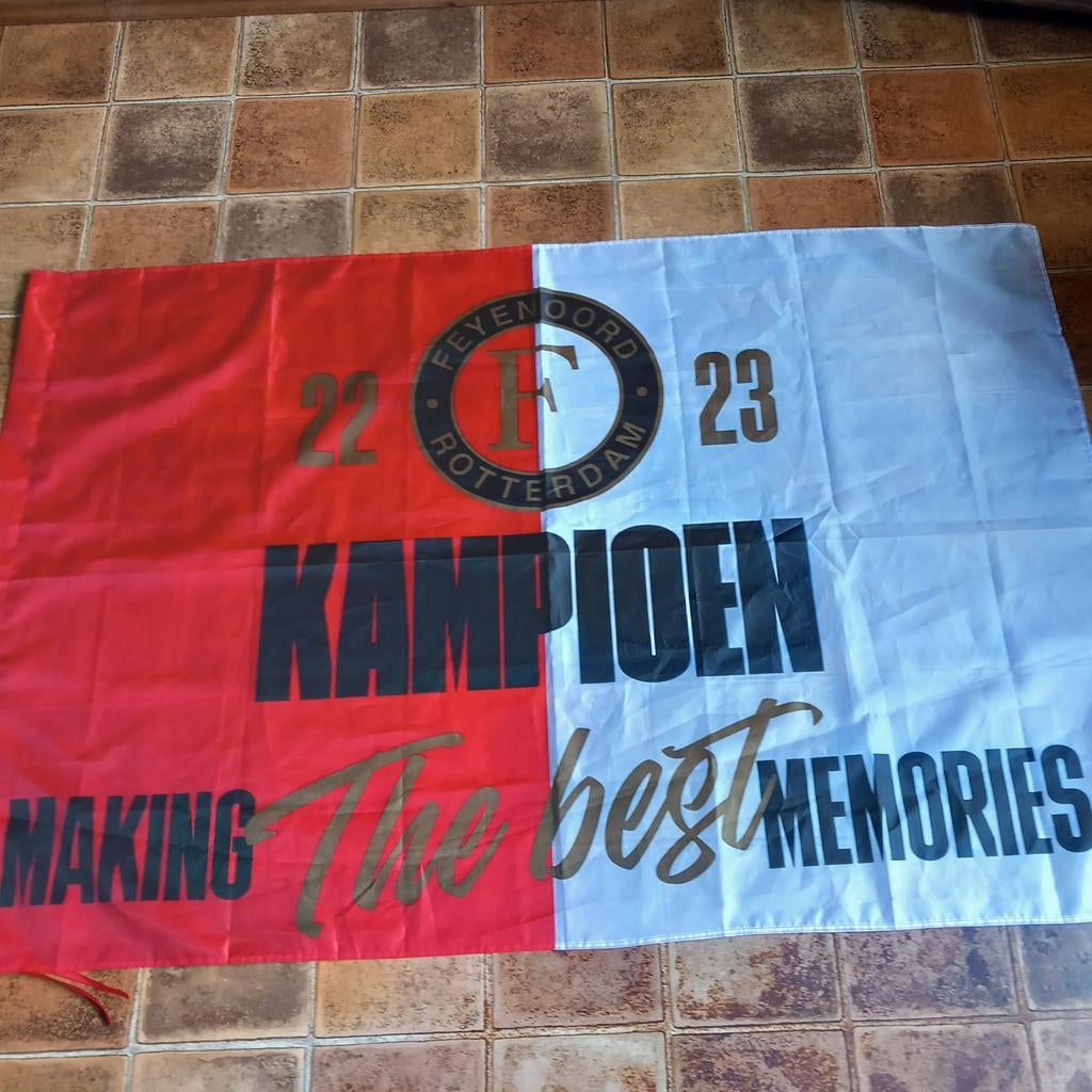 Feyenoord kampioens vlag, Verzamelen, Sportartikelen en Voetbal, Ophalen of Verzenden, Nieuw, Feyenoord, Overige typen