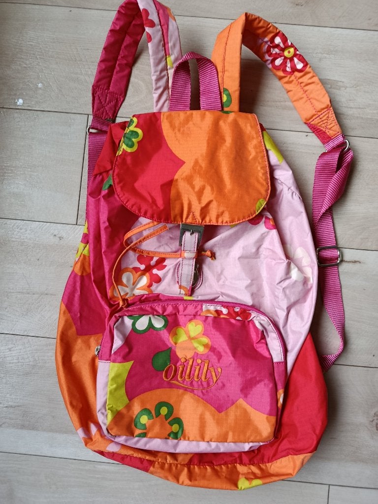 Oilily Rugzak - Kleurrijk met bloemenprint, Gebruikt, Meerkleurig, Oilily, Ophalen of Verzenden