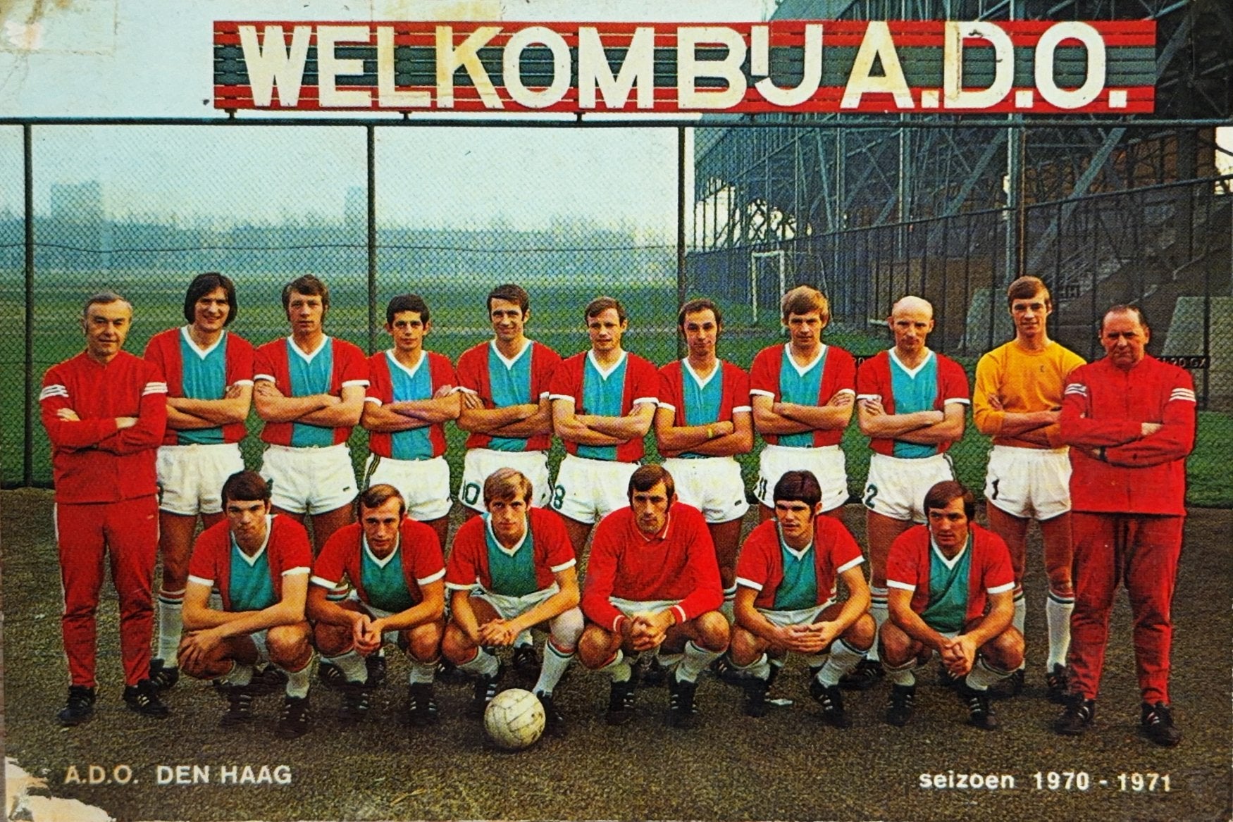 Elftalkaart ADO Den Haag  -  seizoen 1970/1971, Verzamelen, Verzenden, Gebruikt, Feyenoord, Spelerskaart