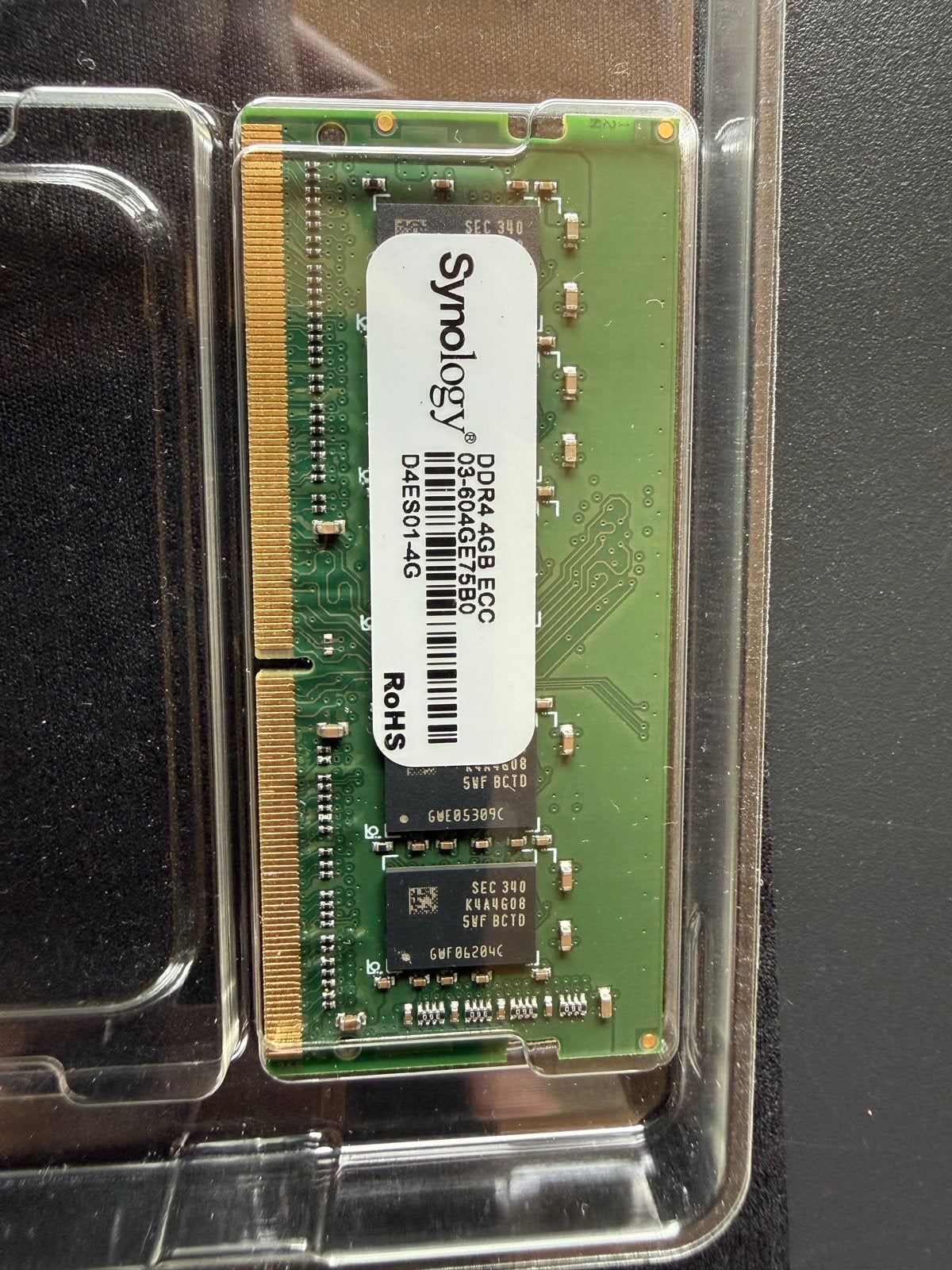 Synology DDR4 4GB ECC RAM D4ES01-4G, Computers en Software, RAM geheugen, Ophalen, Server, DDR4, Nieuw