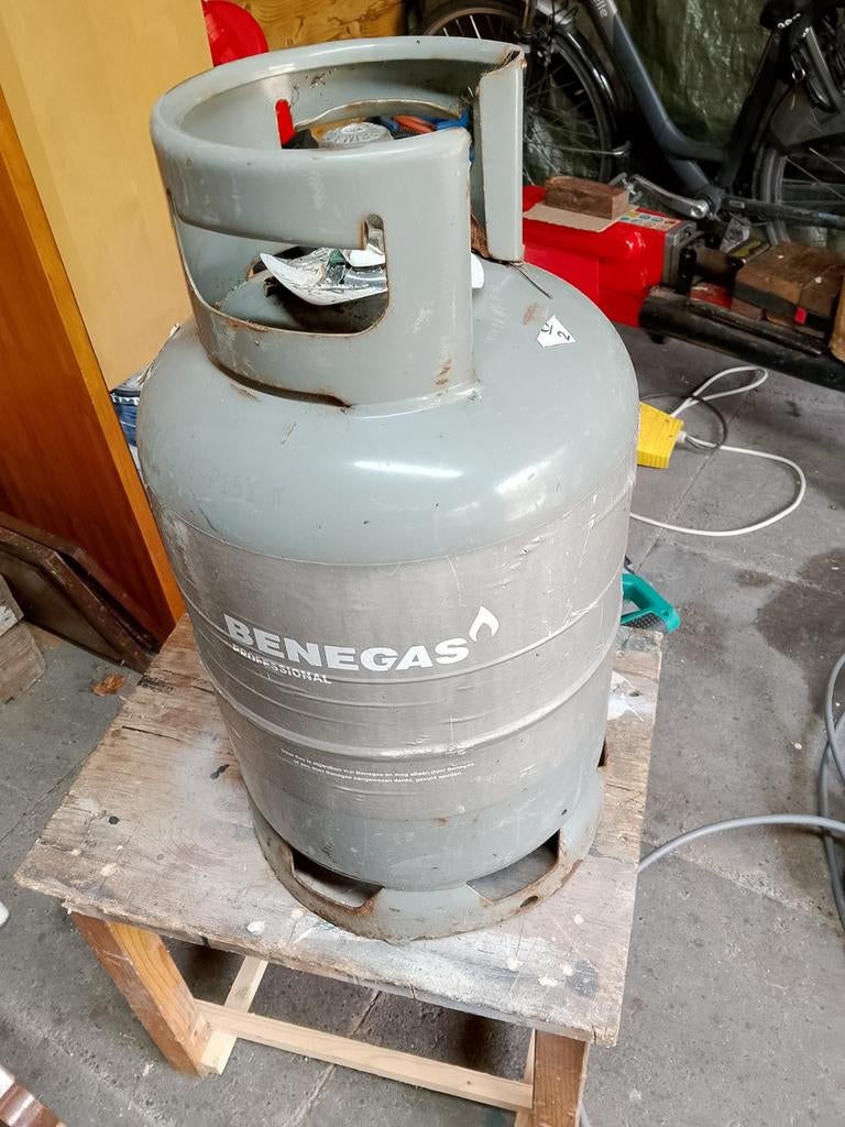 Stalen gasfles, Caravans en Kamperen, Kampeeraccessoires, Ophalen