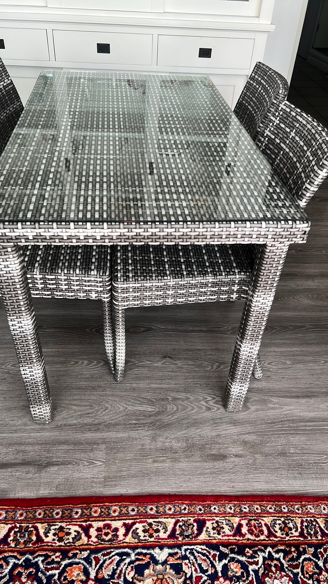 Prachtige Tuintafel met 4 stoelen 130x75, Ophalen, Zo goed als nieuw
