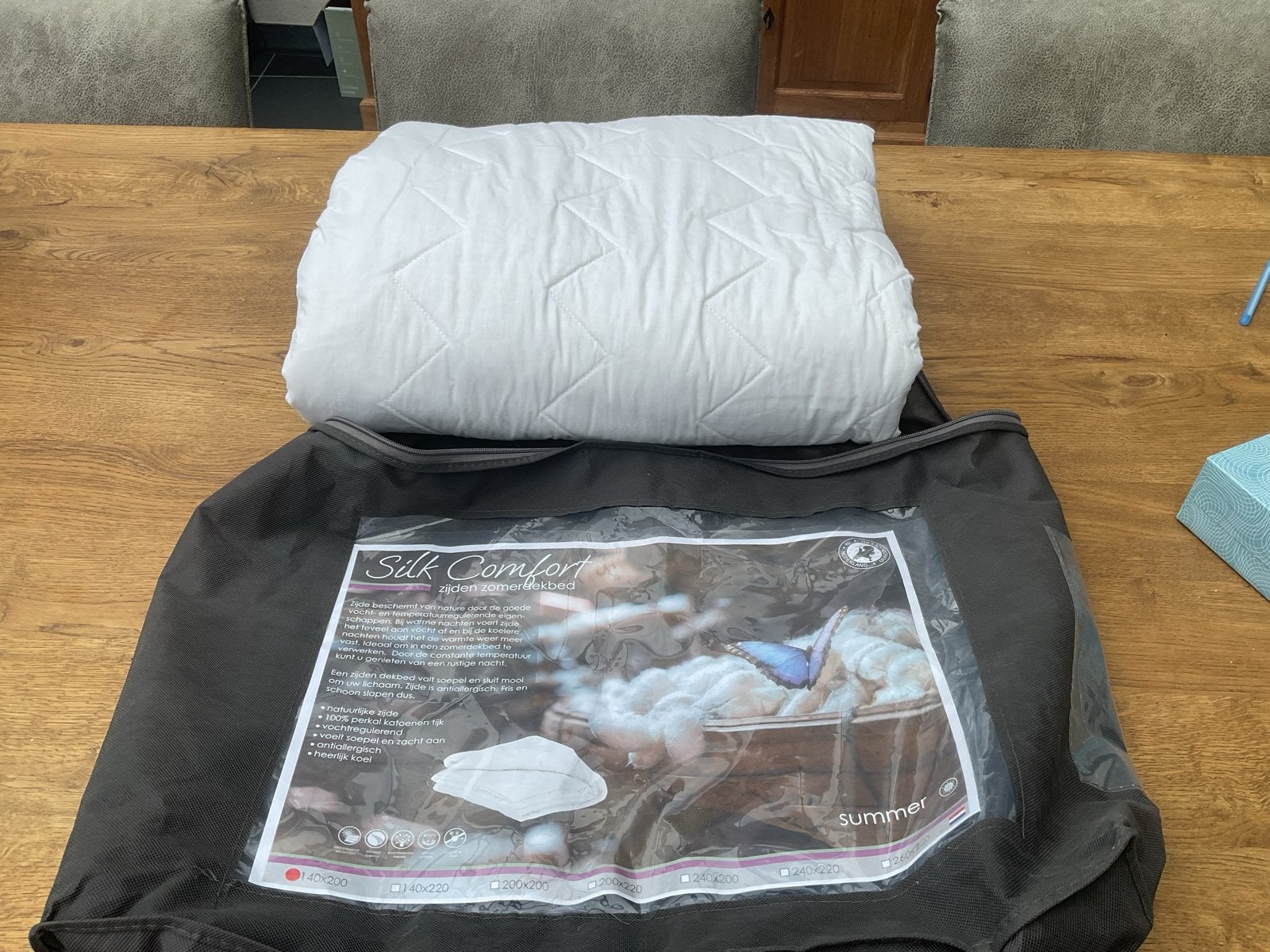 Zijden zomerdekbed - Silk Comfort, Ophalen, Nieuw, Deken of Dekbed