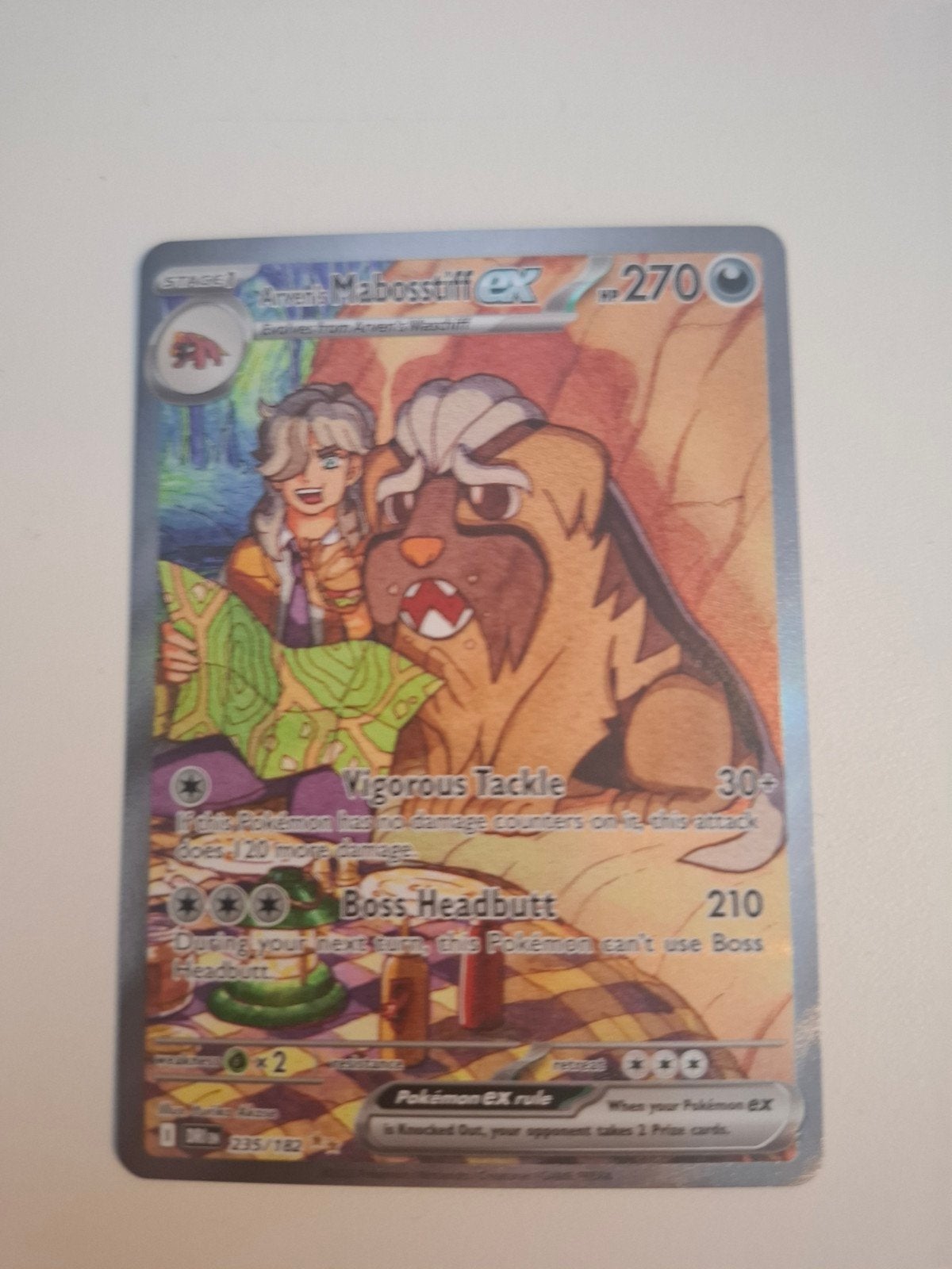 Arven's Mabosstiff ex pokemon kaart, Ophalen, Zo goed als nieuw