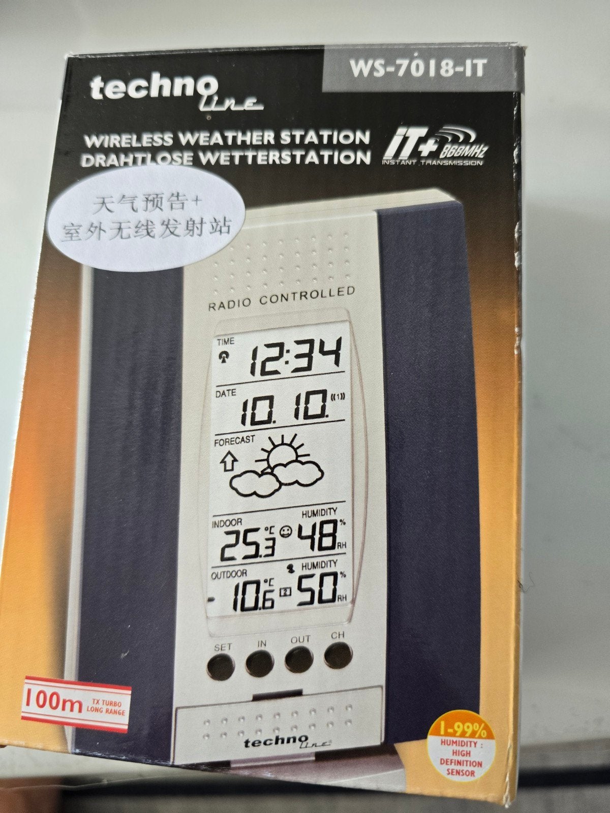 Techno Line WS-7018-IT Draadloos Weerstation, Ophalen of Verzenden, Nieuw, Weerstation