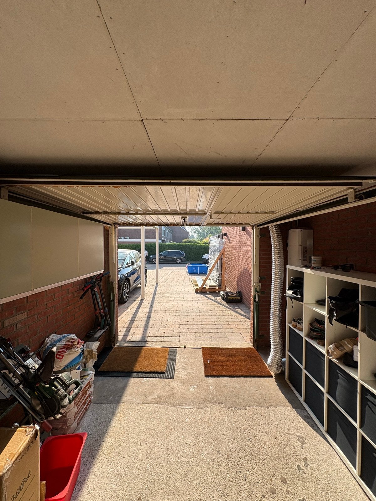Gebruikte Garagedeur - Crème Kleur, Ophalen, Gebruikt, 120 cm of meer, Garagedeur