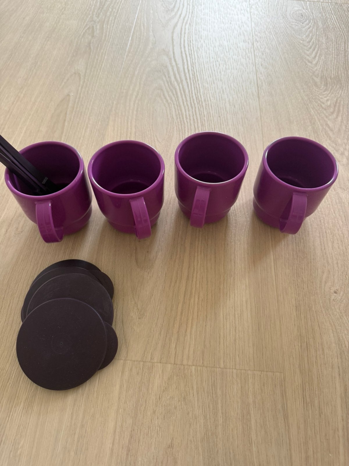 Tupperware mokken set NIEUW, Huis en Inrichting, Ophalen of Verzenden, Zo goed als nieuw, Beker of Kan