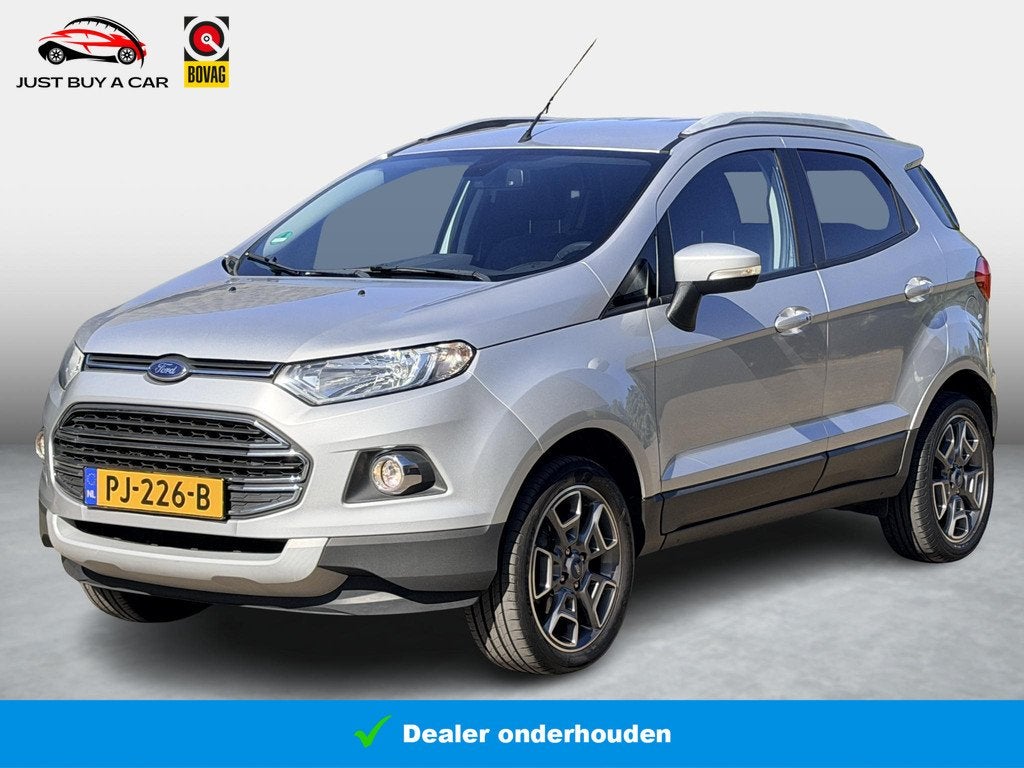 Ford EcoSport 1.0 EcoBoost Titanium / Trekhaak / Dealeronder, 125 pk, Ecosport, Met garantie (alle), Leder en Stof